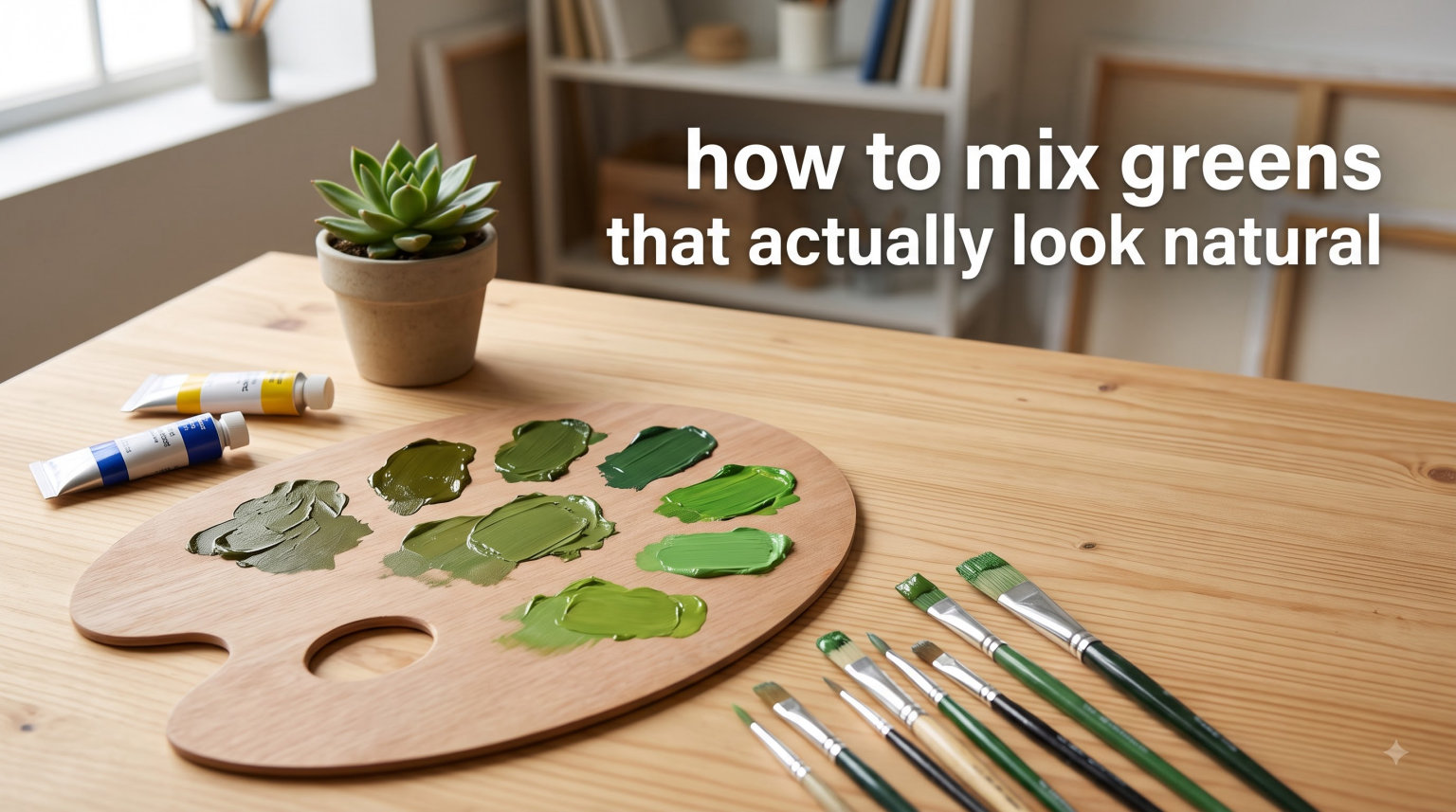 how to mix greens that actually look natural