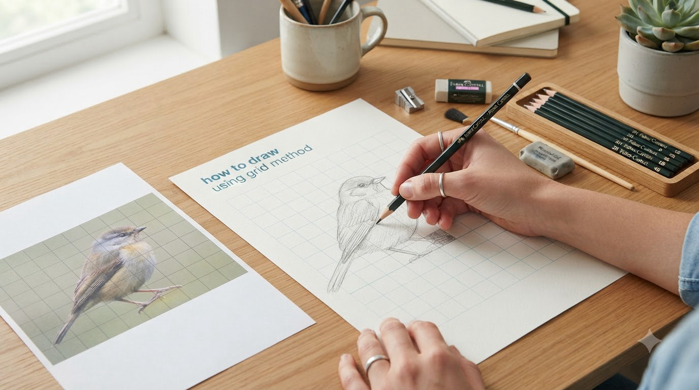 how to draw using grid method