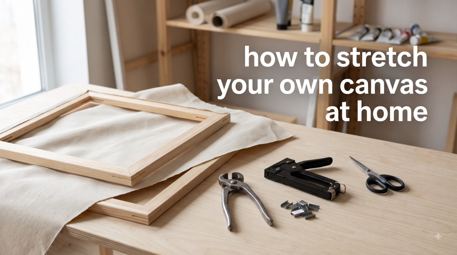 how to stretch your own canvas at home