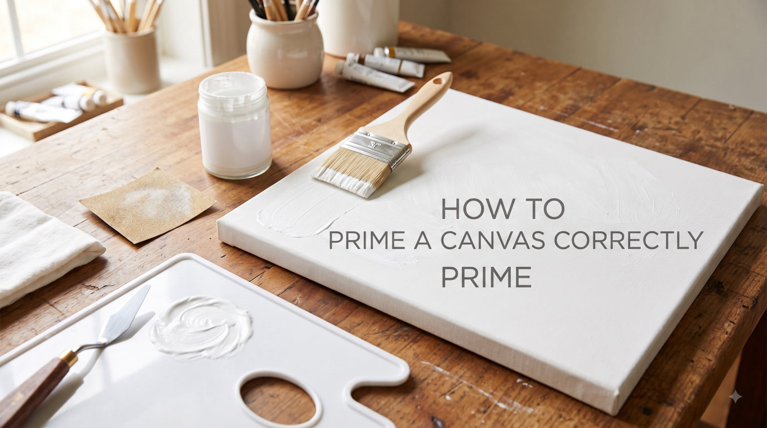 how to prime a canvas correctly
