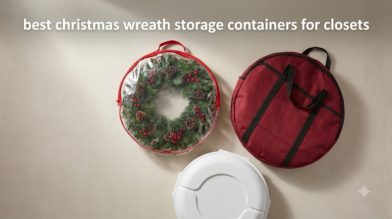 best christmas wreath storage containers for closets