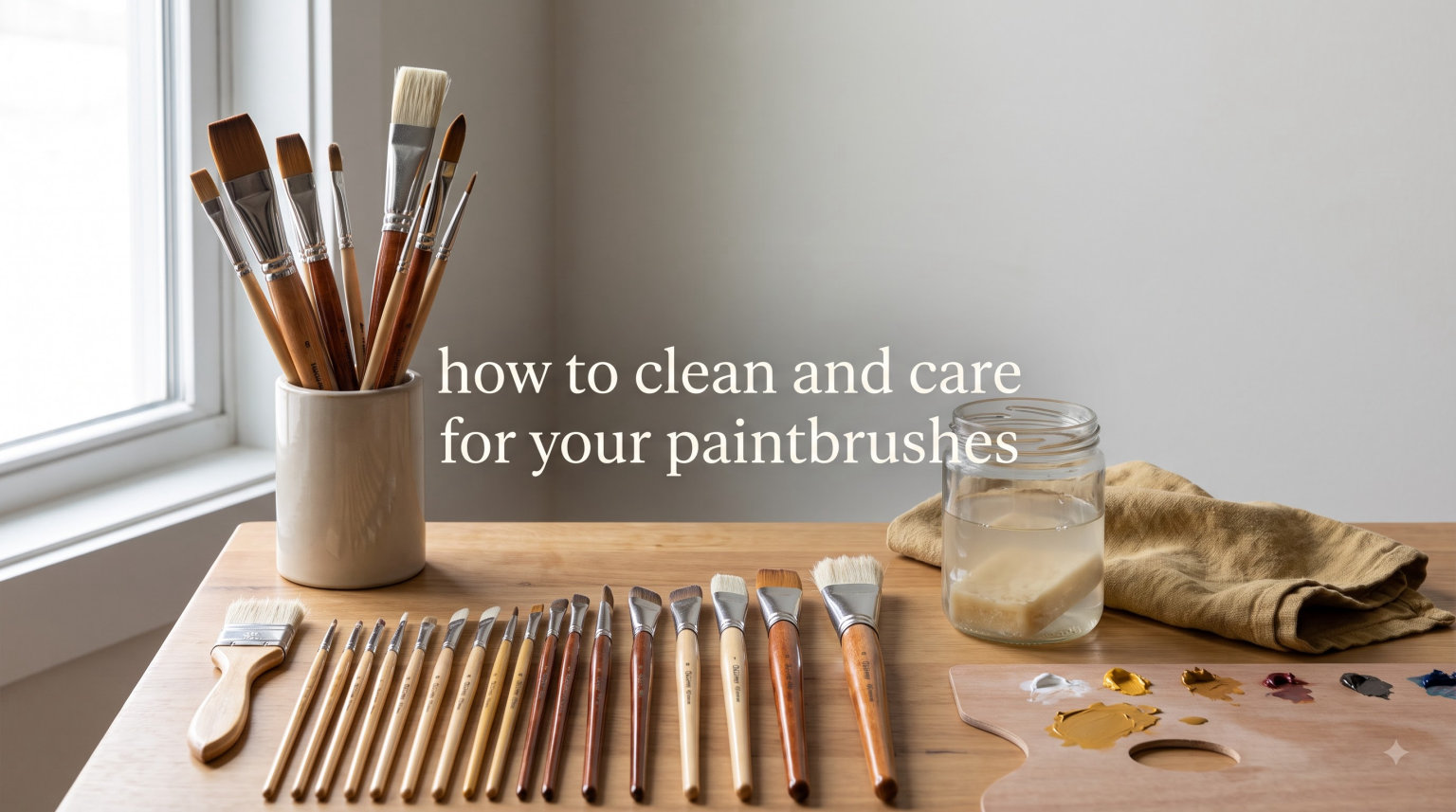 how to clean and care for your paintbrushes