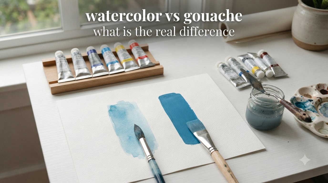 watercolor vs gouache what is the real difference