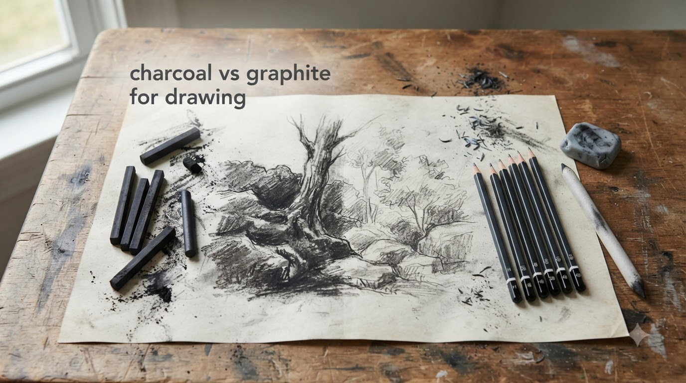 charcoal vs graphite for drawing