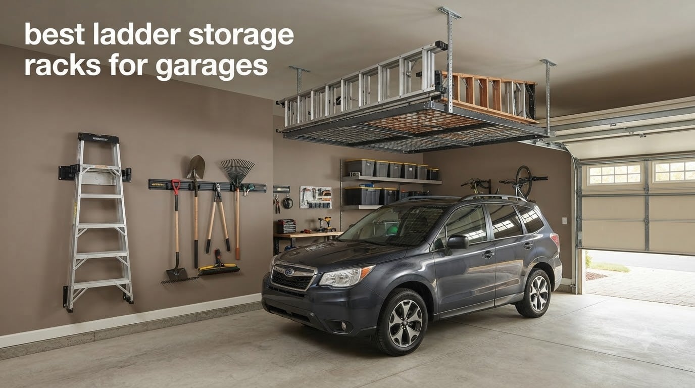 best ladder storage racks for garages