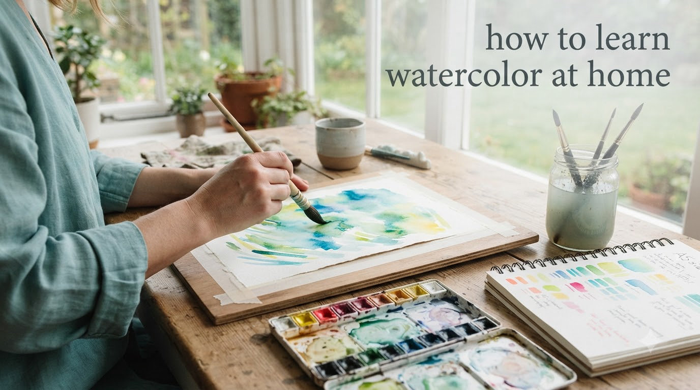 how to learn watercolor at home