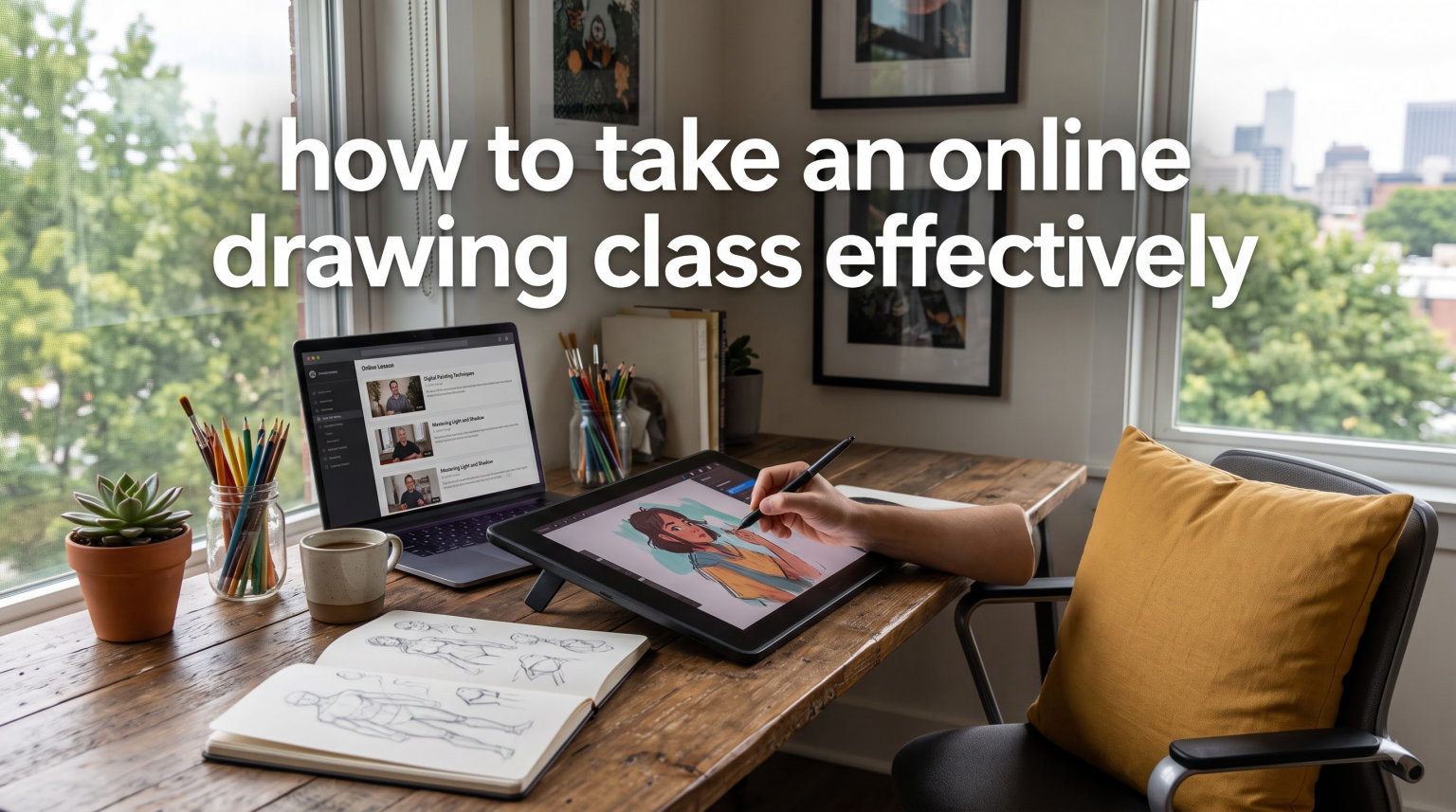 how to take an online drawing class effectively