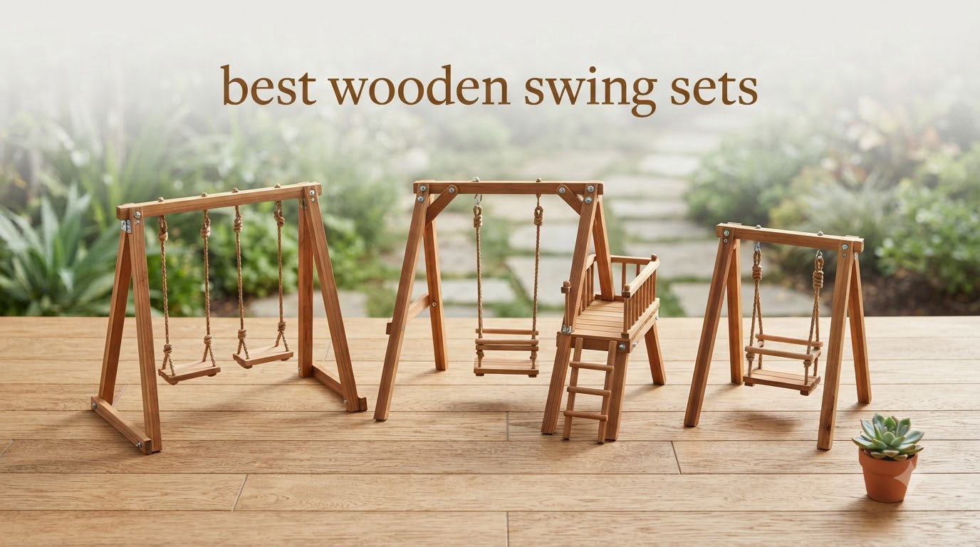 best wooden swing sets