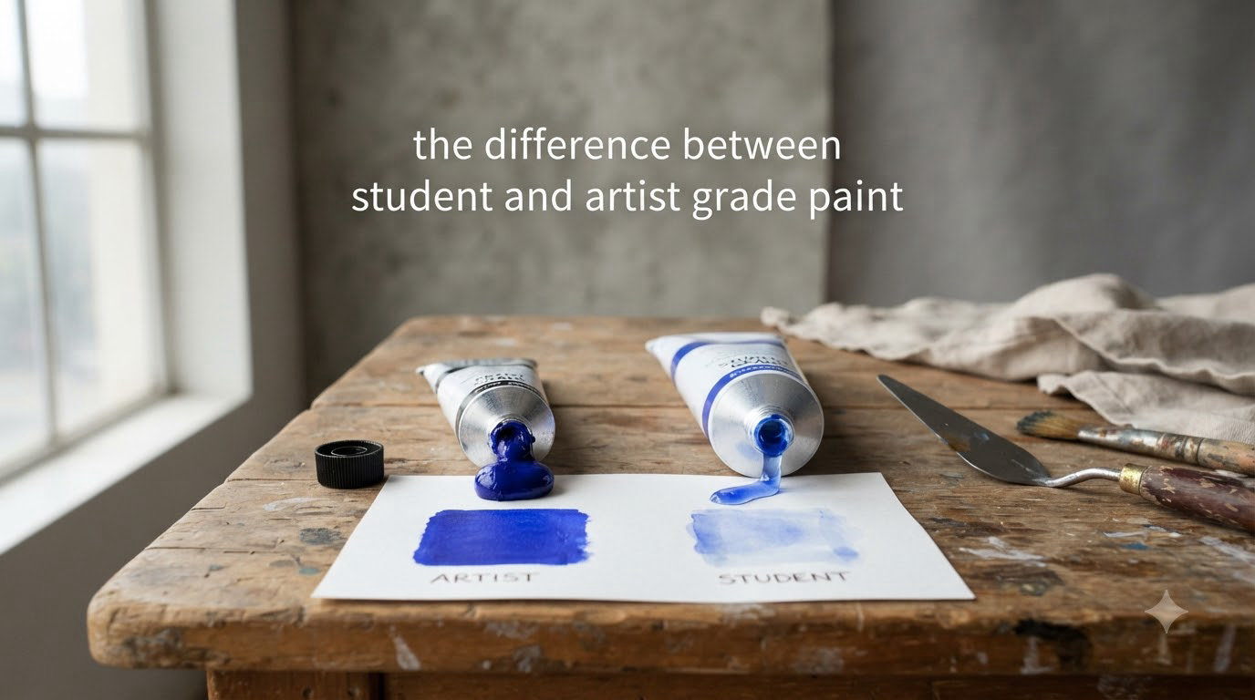 the difference between student and artist grade paint