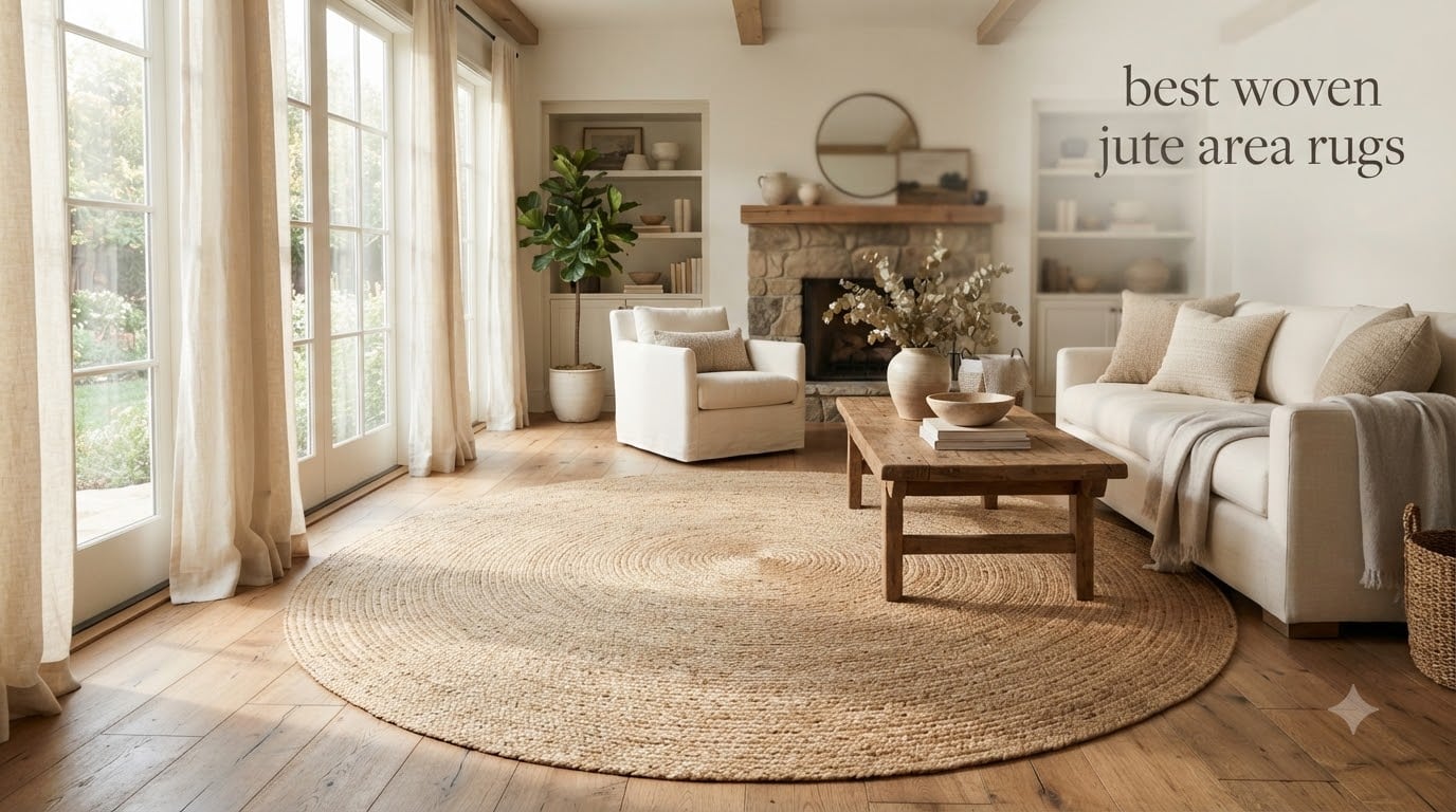 best woven jute area rugs