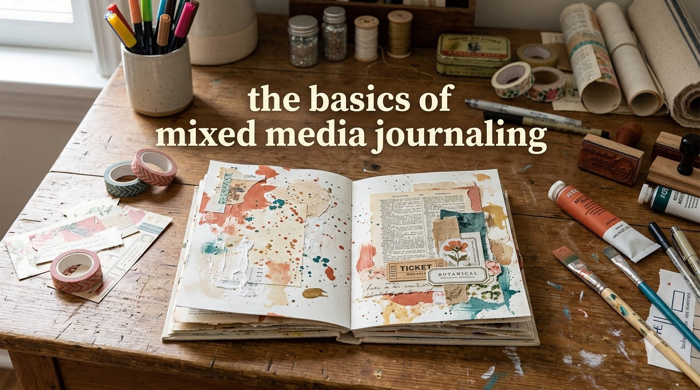 the basics of mixed media journaling