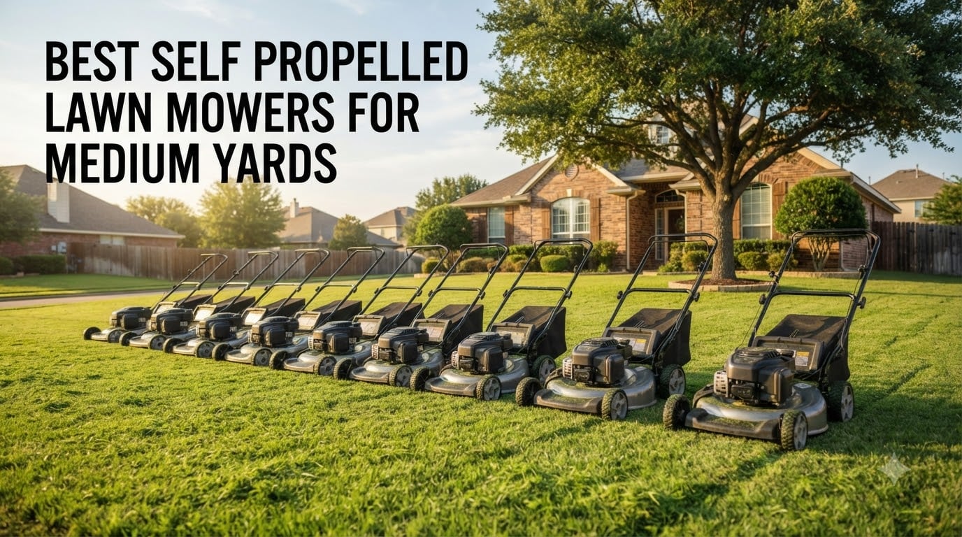 best self propelled lawn mowers for medium yards