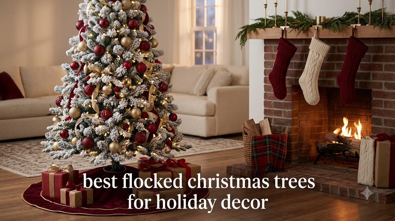 best flocked christmas trees for holiday decor