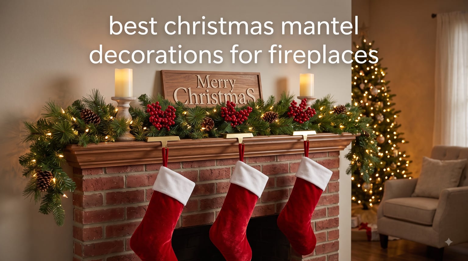 best christmas mantel decorations for fireplaces