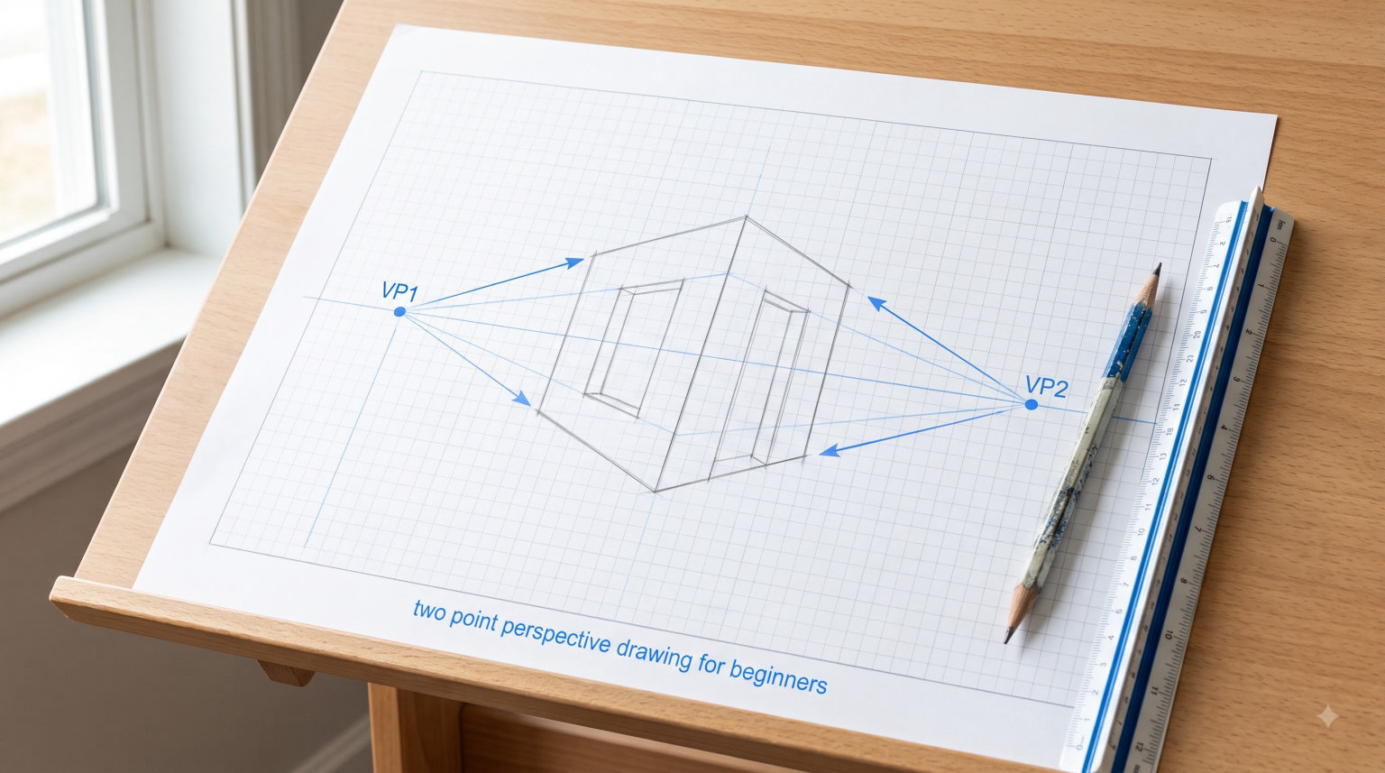 two point perspective drawing for beginners