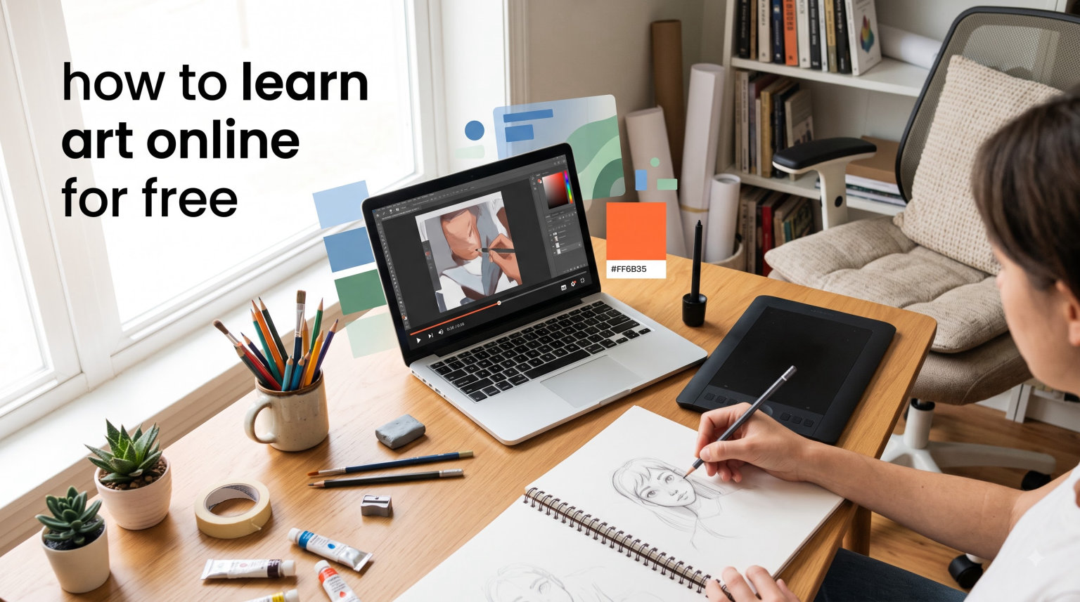 how to learn art online for free