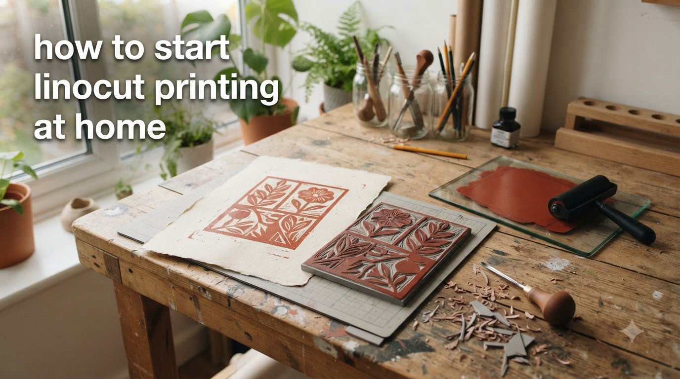 how to start linocut printing at home