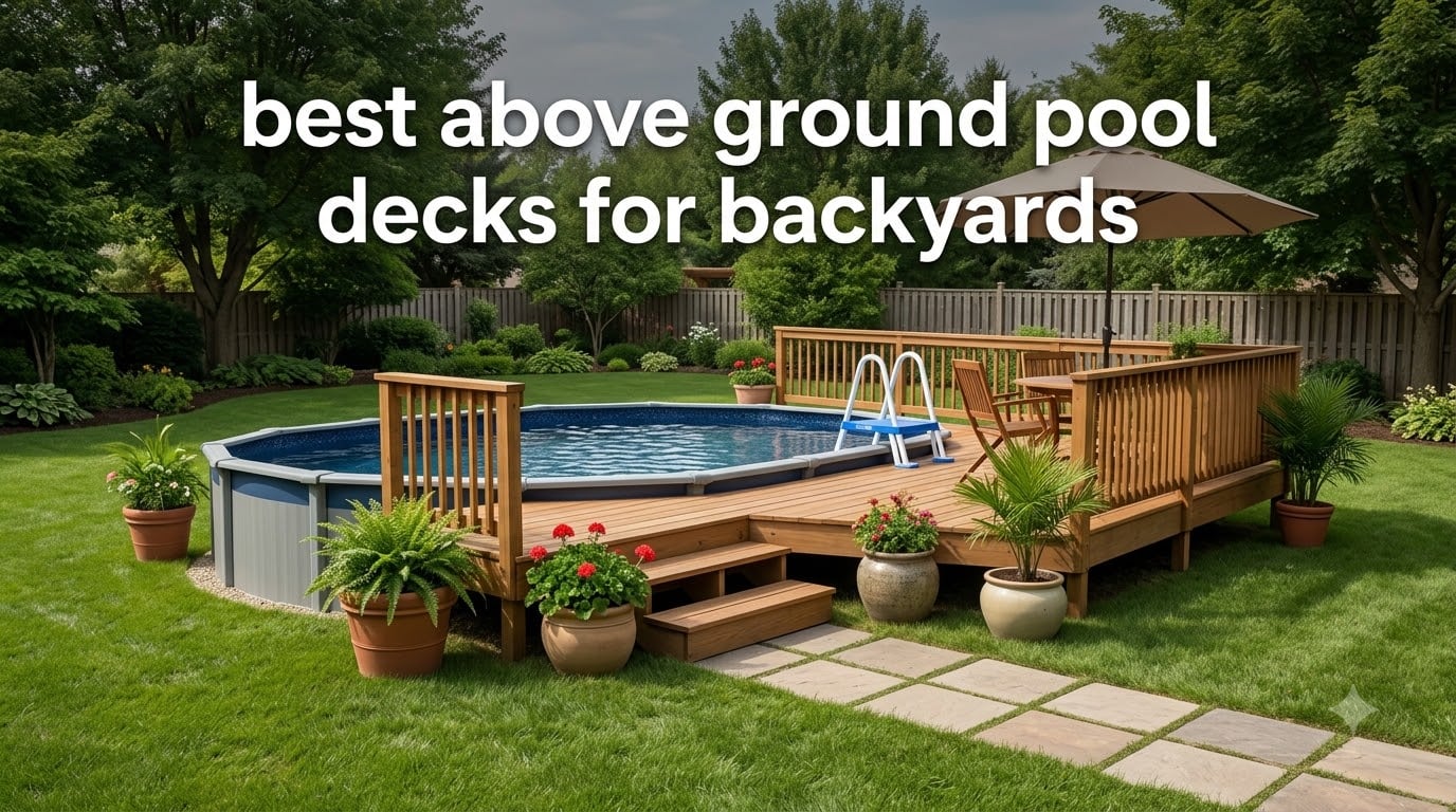 best above ground pool decks for backyards
