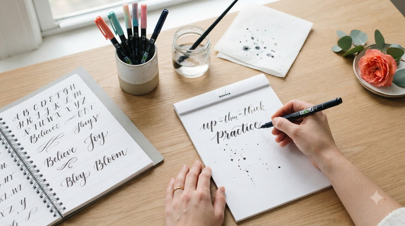the basics of brush lettering