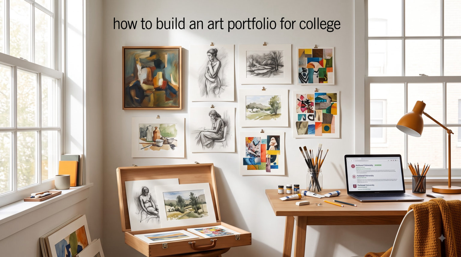 how to build an art portfolio for college