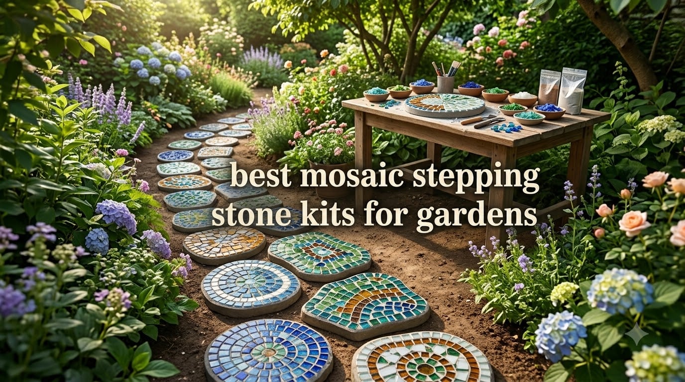 best mosaic stepping stone kits for gardens