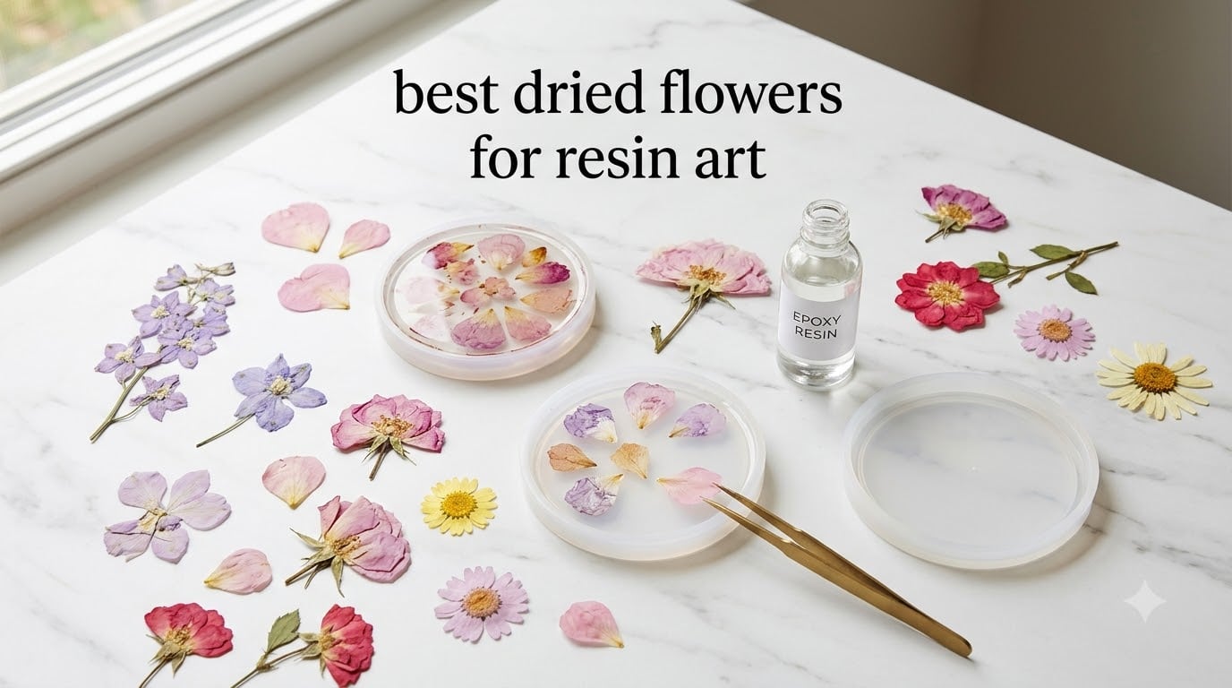 best dried flowers for resin art