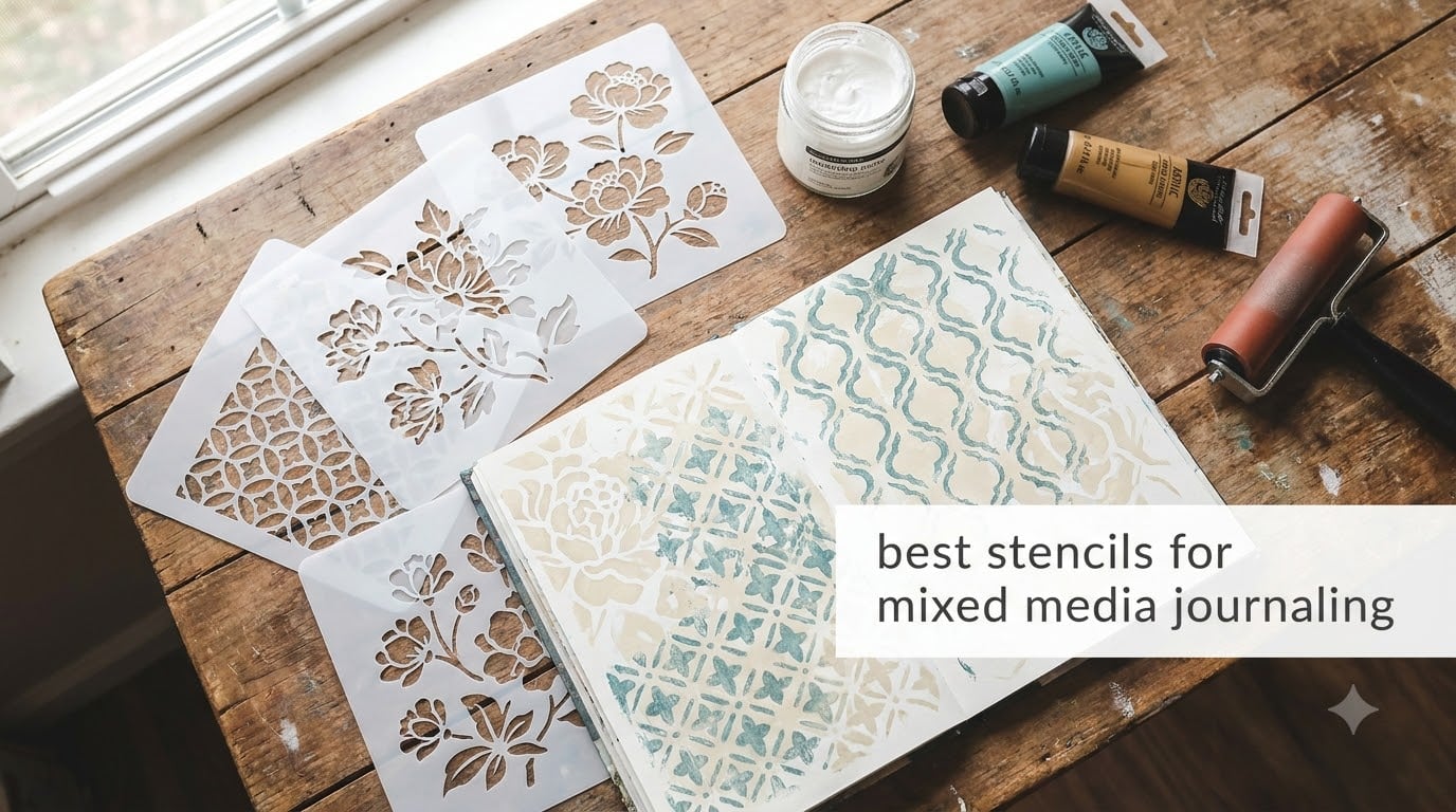 best stencils for mixed media journaling