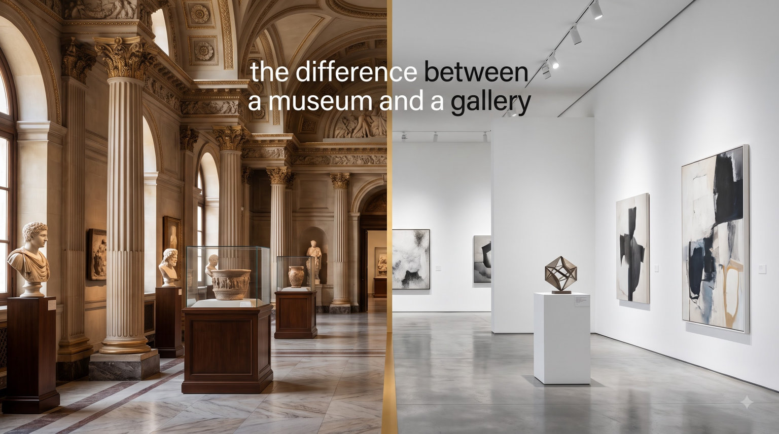 the difference between a museum and a gallery