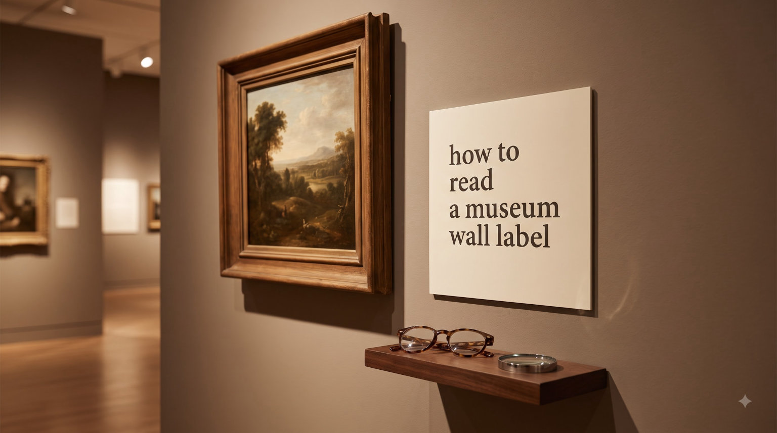 how to read a museum wall label
