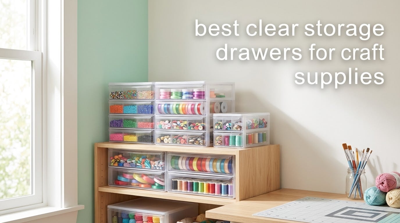 best clear storage drawers for craft supplies