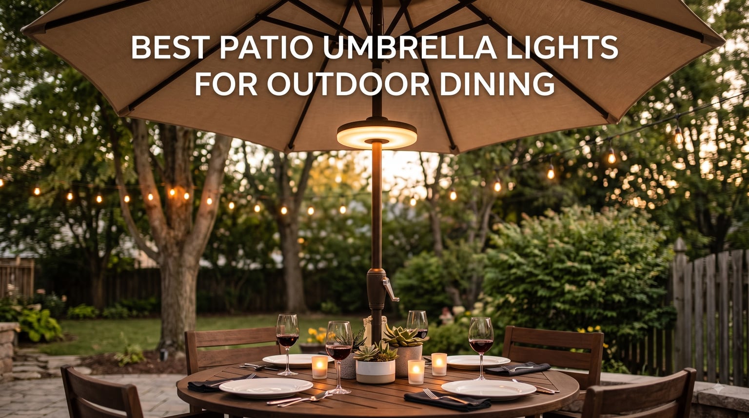 best patio umbrella lights for outdoor dining