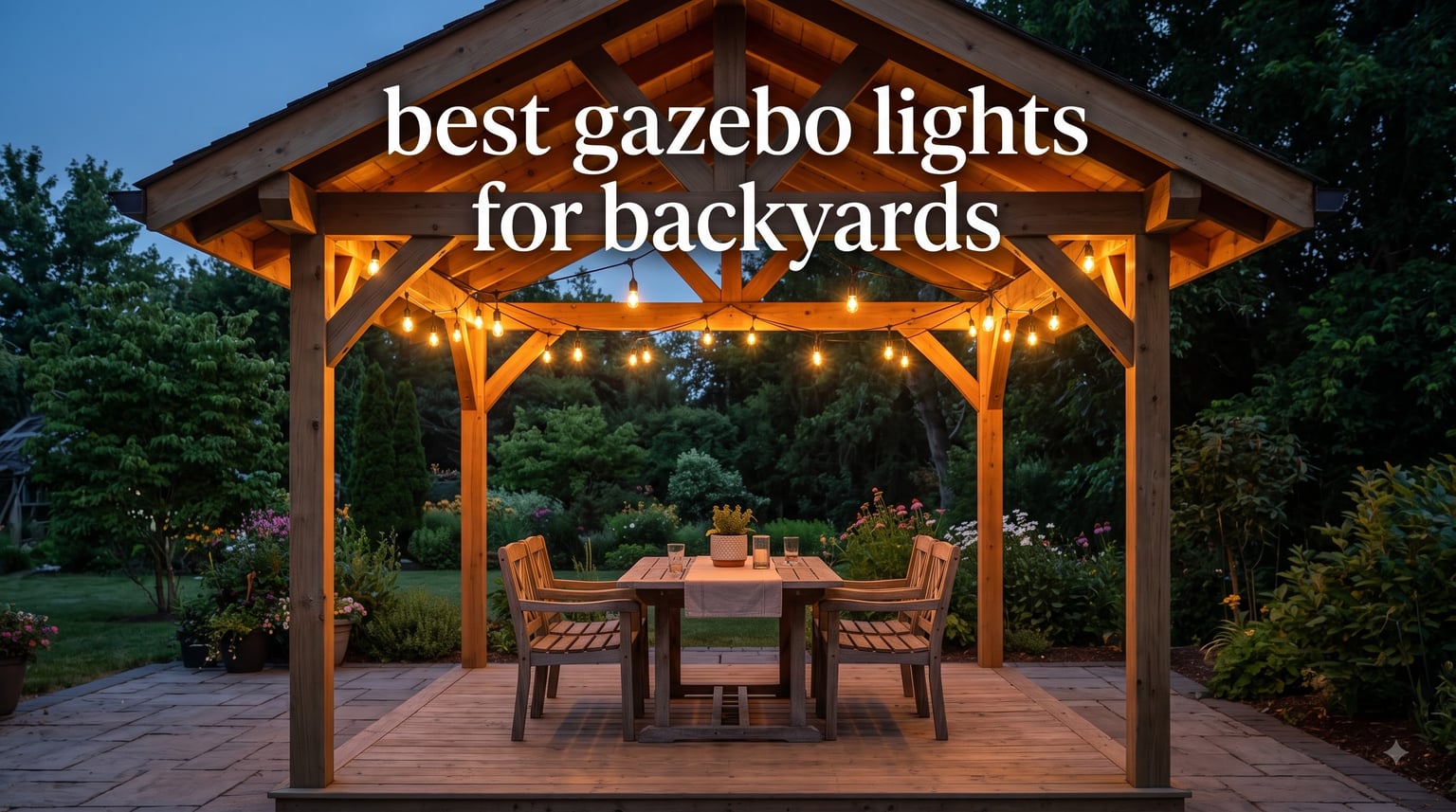best gazebo lights for backyards