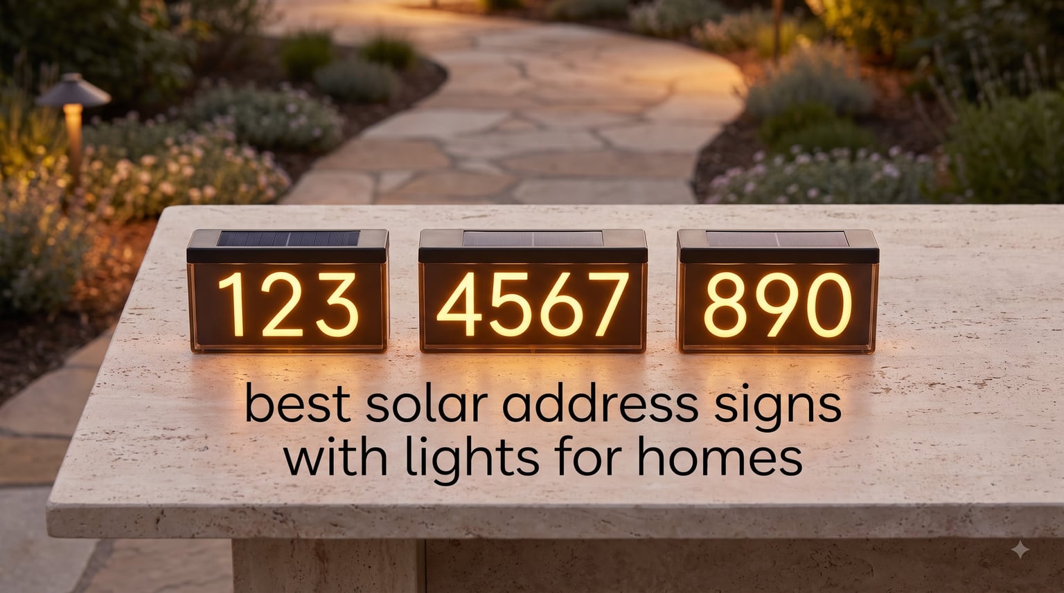 best solar address signs with lights for homes