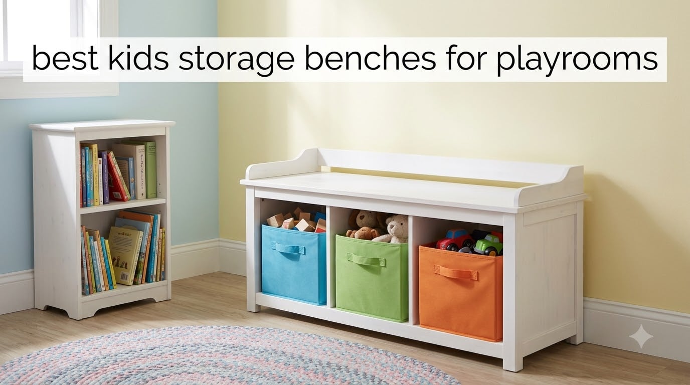 best kids storage benches for playrooms