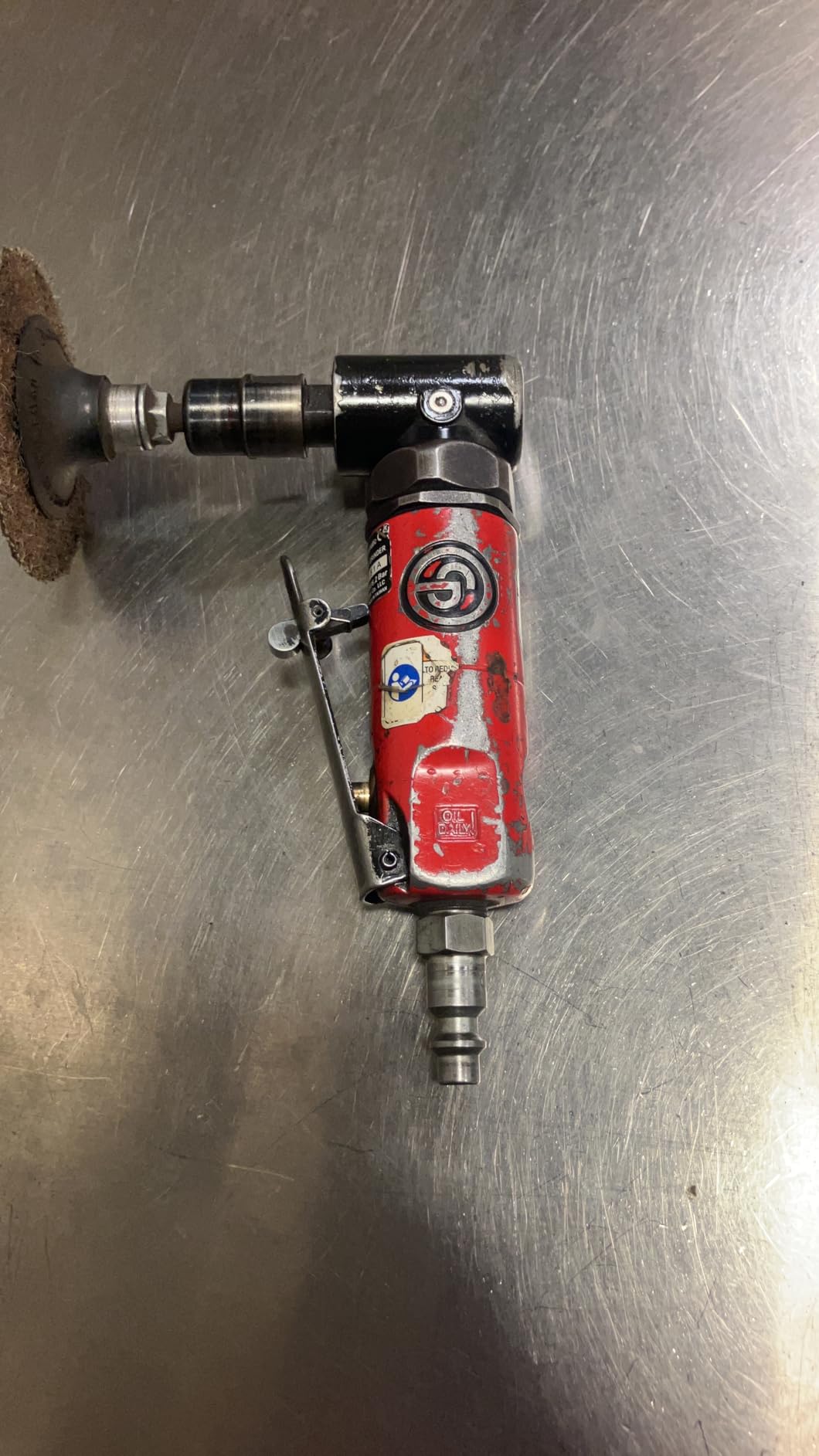 Chicago Pneumatic CP875 - Air Angle Die Grinder Tool, 1/4 Inch (6 mm), 0.3 HP / 220 W, 22500 RPM, Welder, Woodworking, Automotive Detailing, Stainless Steel Polisher, Heavy Duty customer photo 2