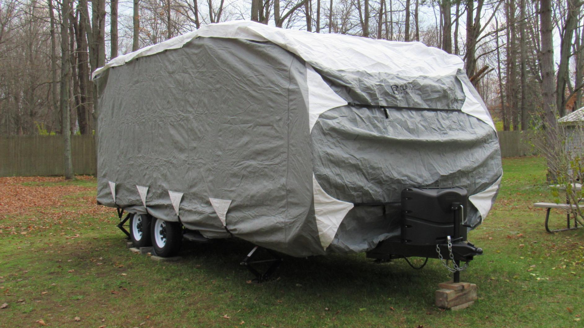 Classic Accessories Over Drive PolyPRO3 Deluxe Travel Trailer/Toy Hauler Cover, Fits 22'-24' RVs, RV Cover, Camper Cover, Travel Trailer Cover customer photo 2