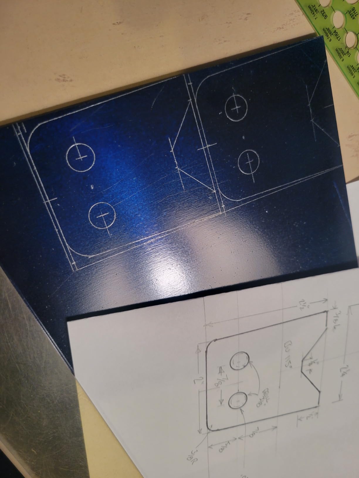 Seymour 620-1558 Toolmaker's Blue Layout Ink, Scribing Coating, 15 oz customer photo 1