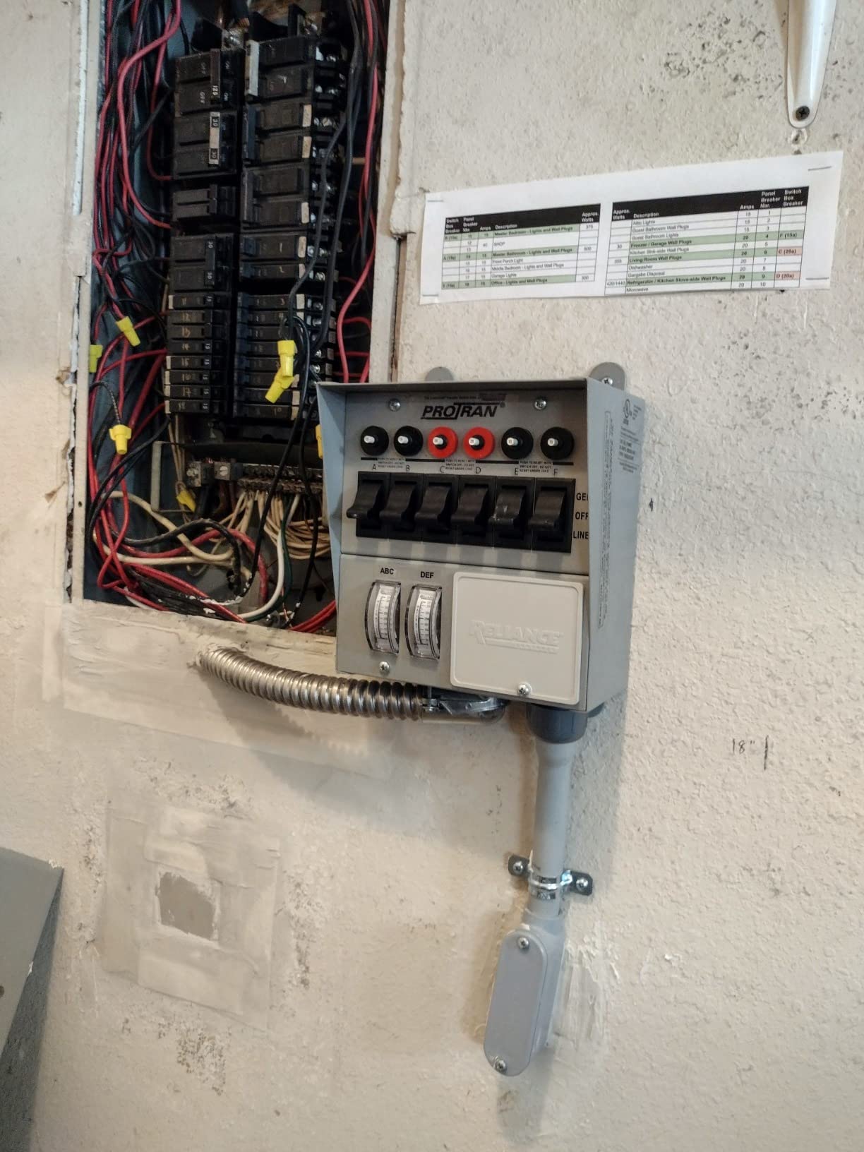 Reliance Controls Corporation 31406CWK 30 Amp 6-circuit Pro/Tran Transfer Switch Kit for Generators (7500 Watts).,Gray customer photo 2
