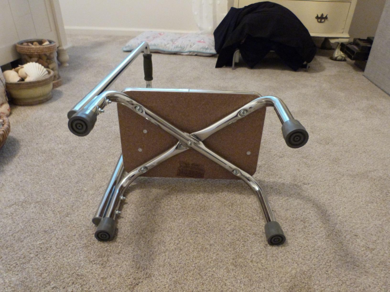 DMI Step Stool with Handle and Non Skid Rubber Platform, Lightweight and Sturdy Stool for Seniors, Adults and Children, Holds up to 300 Pounds with 9.5 Inch Step Up, 17.3