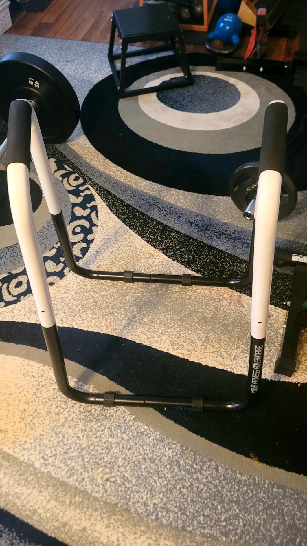 Ultimate Body Press Dip Bar Fitness Station - Adjustable Width Folding Dip Stand with Angled Grips, Stable Leveling and Easy Storage customer photo 2