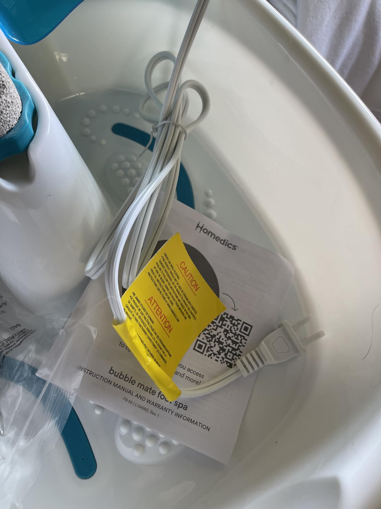 Homedics Bubble Mate Foot Spa, Toe Touch Controlled Foot Bath customer photo 1