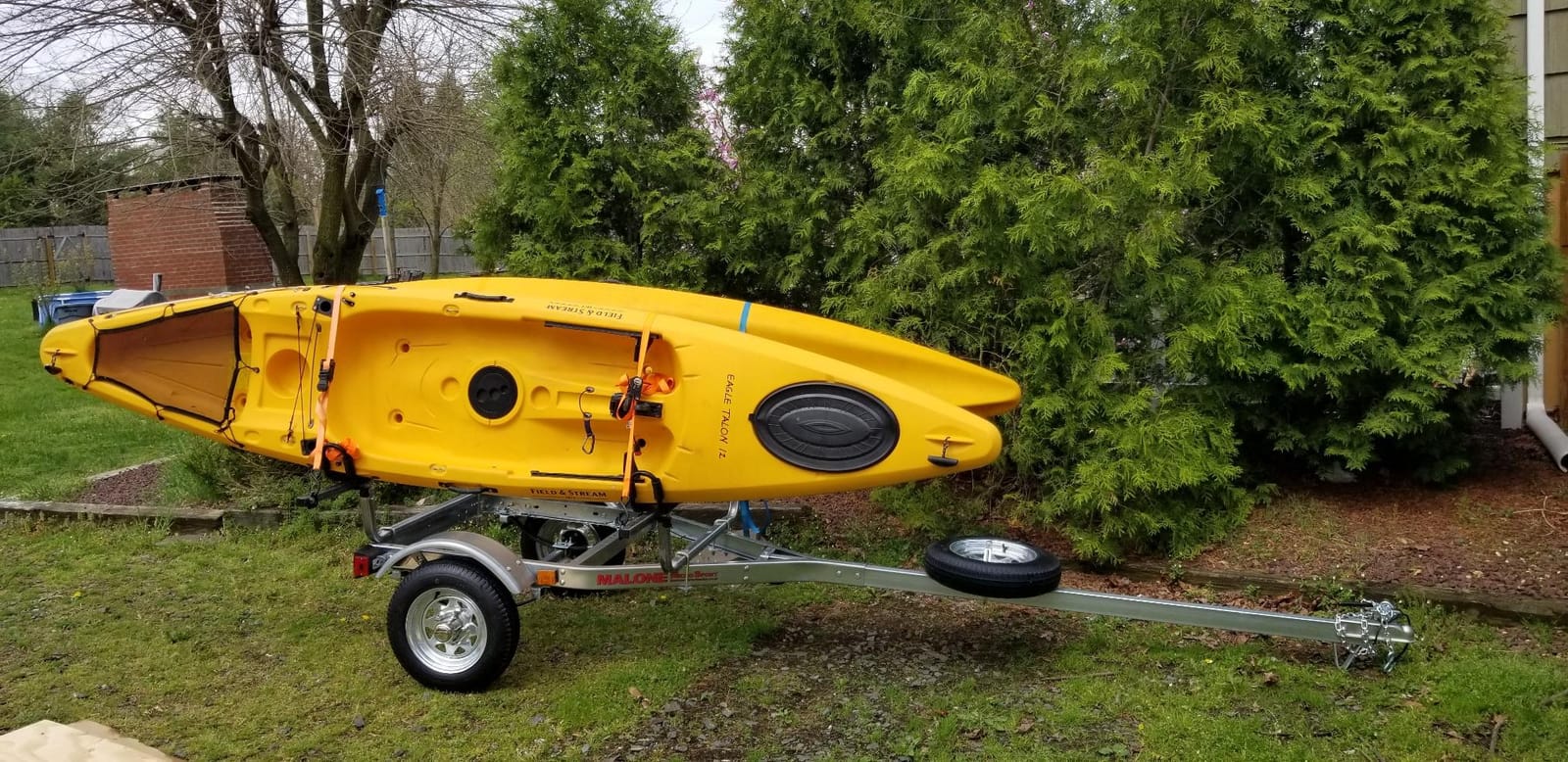 Malone MPG460G MicroSport Kayak Trailer | 20' / 800 lbs Capacity | Fully Submersible | 78