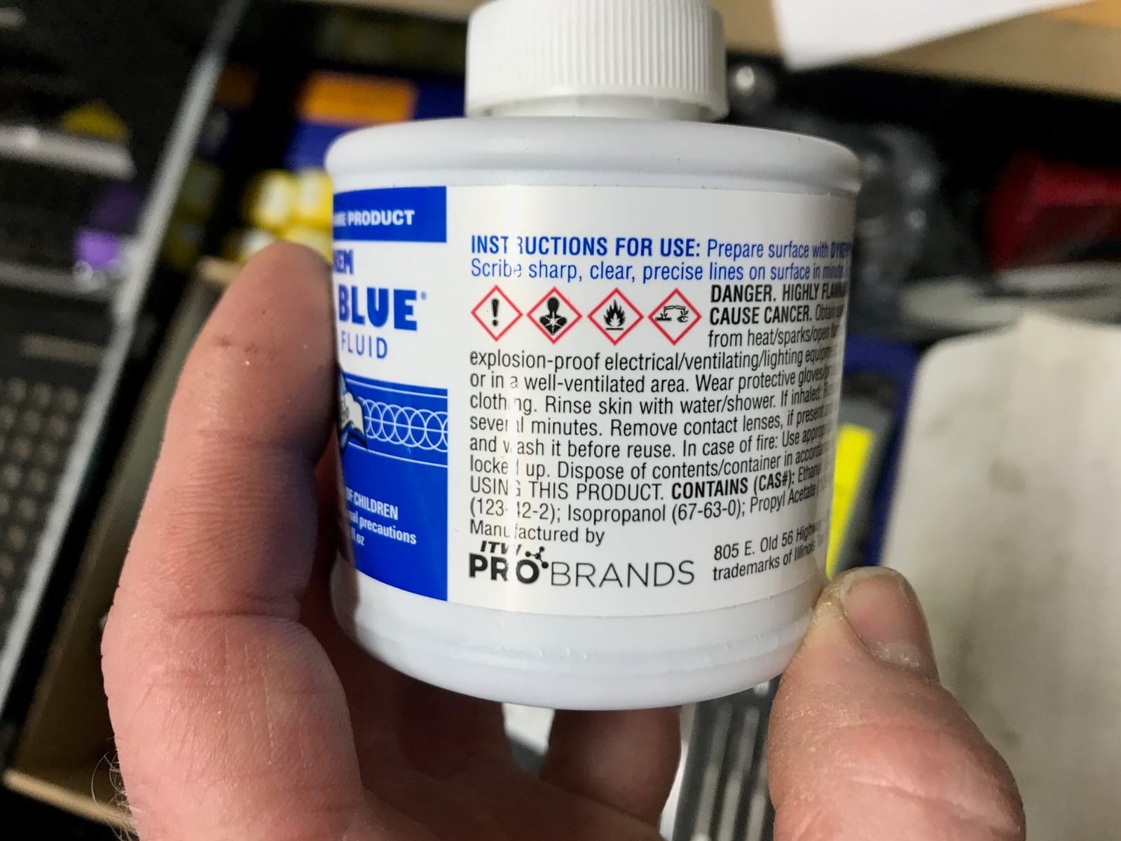 Dykem 80300 Steel Blue Layout Fluid, Brush-in-Cap (4oz) customer photo 1
