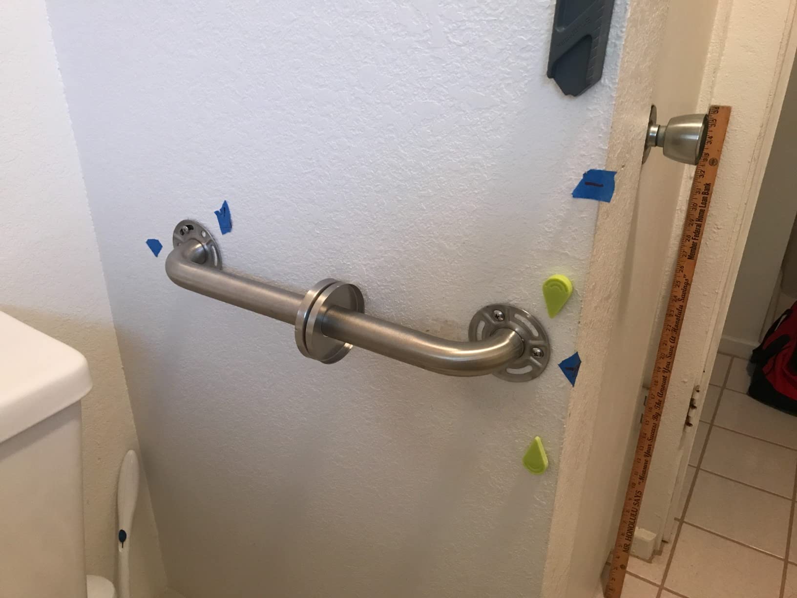 Moen Home Care Bathroom Safety 36 Inch Stainless Steel Handicap Grab Bar for Bathtub and Shower, Peened Texture for Grip, Elderly Assistance Product with Concealed Screws, R8936P customer photo 1
