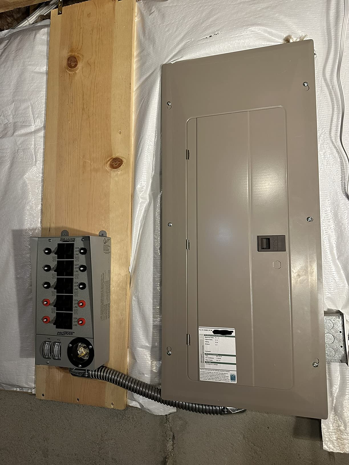 Reliance Controls Indoor Backup Power Transfer Switch, 30 Amp, 10 Circuit Transfer Panel for Portable Generators and Compatible Backup Power Systems, Up to 7,500 Running Watts, 30310A customer photo 1