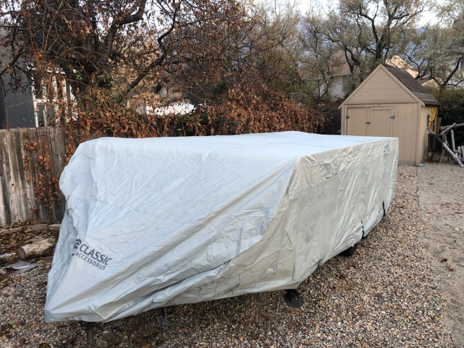 Camco ULTRAGuard 14-16-Ft Pop-Up Camper RV Cover - Features Covered Air Vents & Cinching Straps - Shields Camper from The Elements - Includes Storage Bag for RV Storage and Organization (45764) customer photo 1