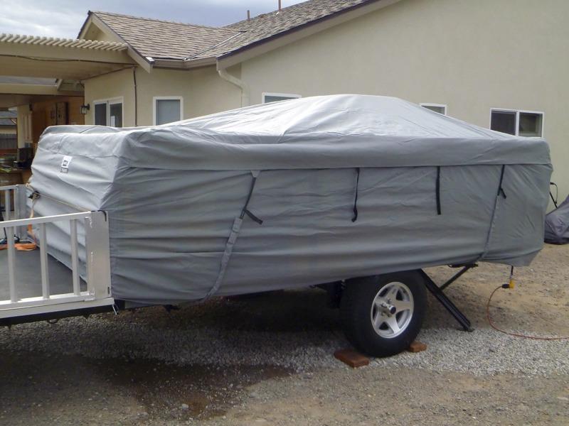 Camco ULTRAGuard 14-16-Ft Pop-Up Camper RV Cover - Features Covered Air Vents & Cinching Straps - Shields Camper from The Elements - Includes Storage Bag for RV Storage and Organization (45764) customer photo 2