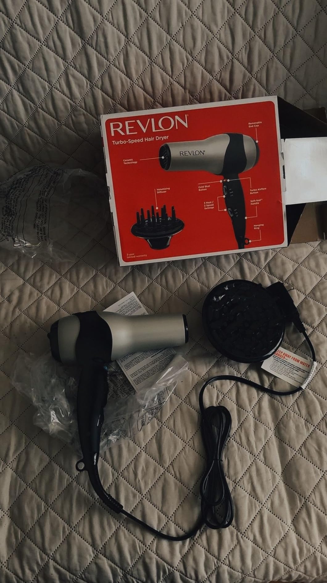 REVLON Turbo Hair Dryer | 1875 Watts of Maximum Shine, Fast Dry (Silver) customer photo 2