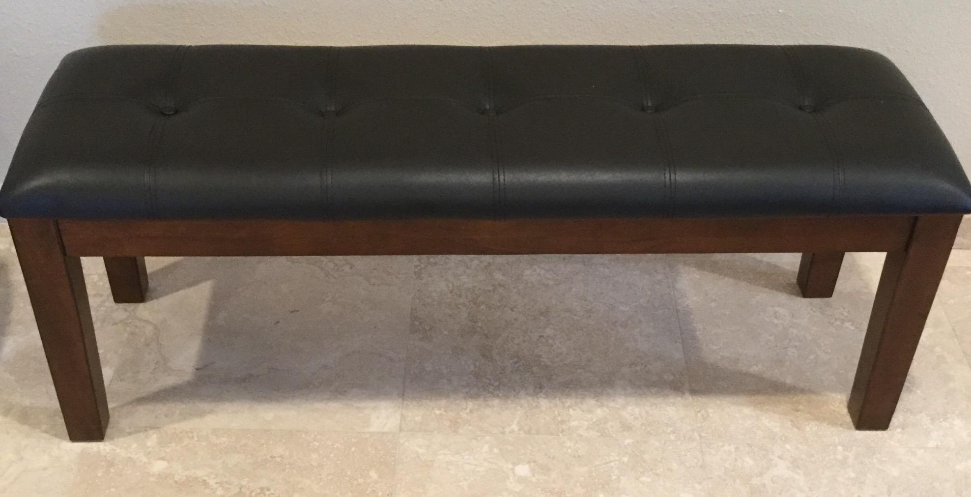 Signature Design by Ashley Ralene Tufted Upholstered Dining Room Bench, Medium Brown customer photo 2