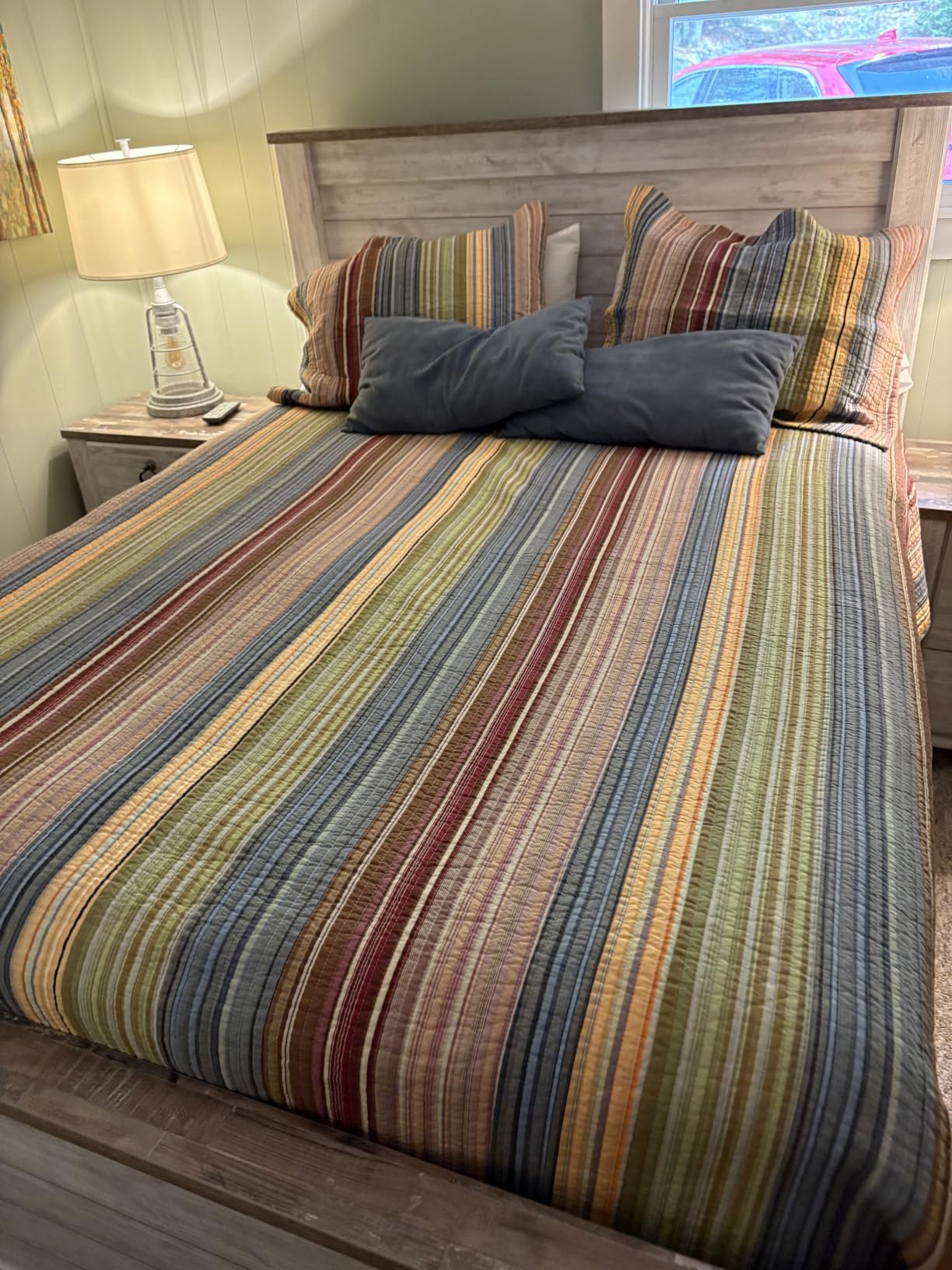 Greenland Home 100% Cotton Fashion Quilt Collection, Prewashed, Reversible Quilt Set, 3-Piece Full/Queen, Katy customer photo 2